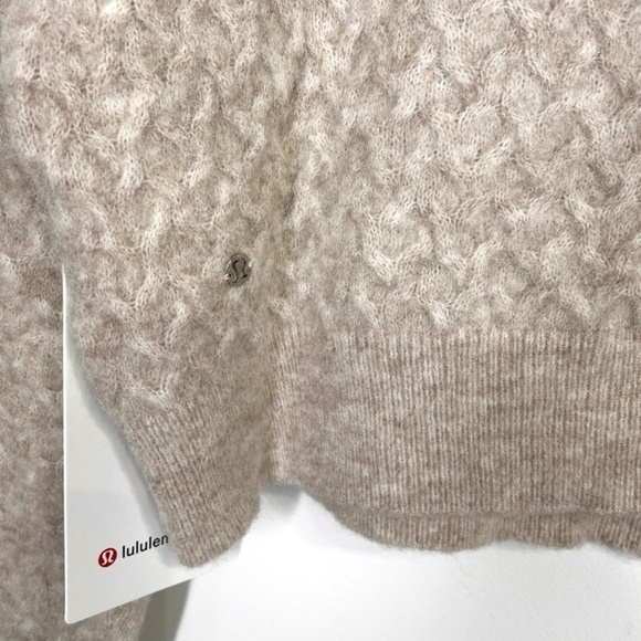 Lululemon NWT Alpaca Wool-Blend Crosshatch Sweater Heathered Crepe - Picture 9 of 12